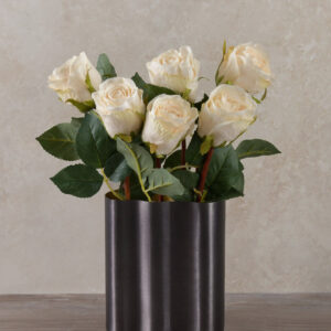 6in Tall Black Cobra Brushed Stainless Steel Vase