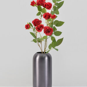 9in Tall Platinum Stainless Steel Bullet Vase