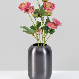6in Tall Platinum Stainless Steel Bullet Vase