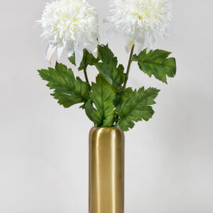 8.5in Tall Matte Gold Steel Capsule Vase