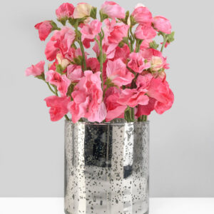 4.75in Tall Antique Silver Glass Cylinder