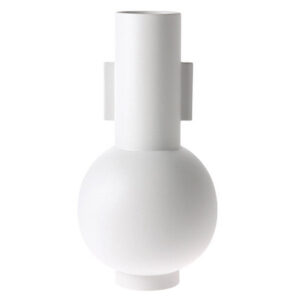 Large White Speckled Porcelain Vase