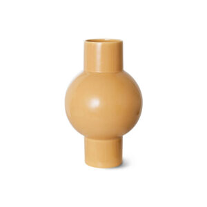 Cappuccino Brown Ceramic Flower Vase