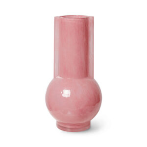 Flamingo Pink Milky Glass Vase