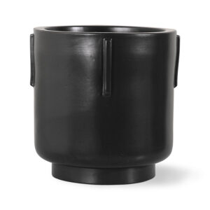 Black Footed Earthenware Planter with Handles