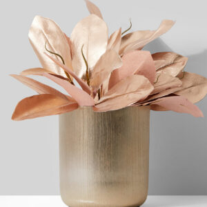 8in Tall Gold Aluminum Vase