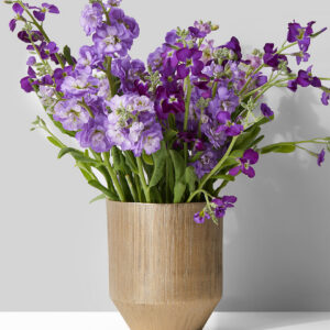 6in Tall Tapered Gold Aluminum Vase